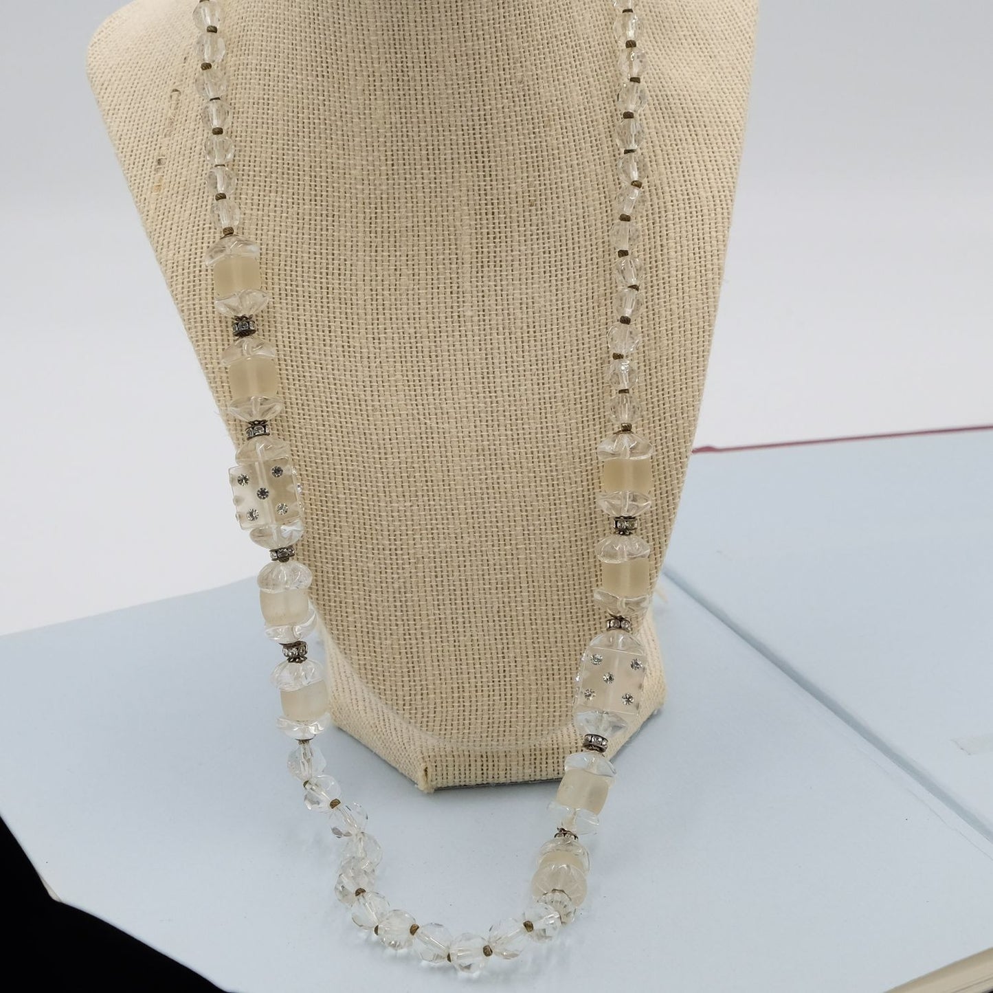 Miriam Haskell Lucite Dice Necklace 1960s