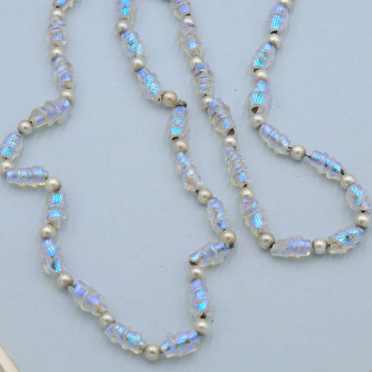 Antique Sapphiret Glass Beads 1910s