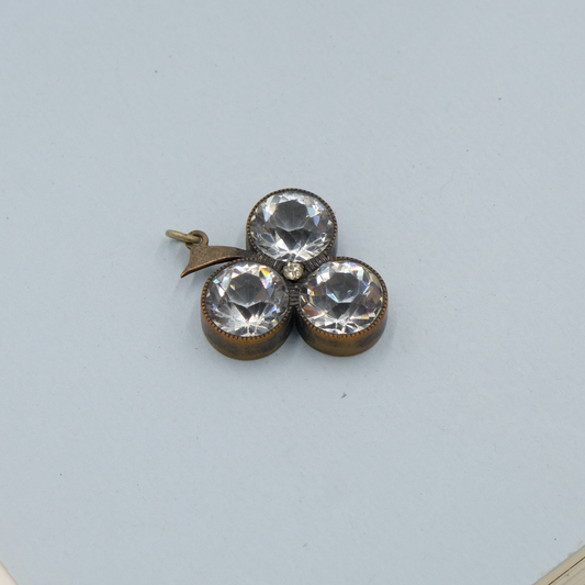 Antique Paste Clover Pendant 1910s