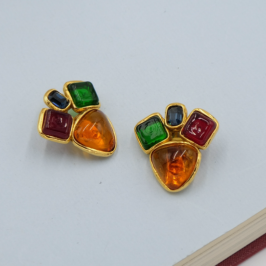 Vintage Chanel Gripoix Earrings 1990s