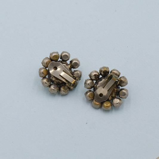 Vintage Regency Dragon Glass Earrings 1950s