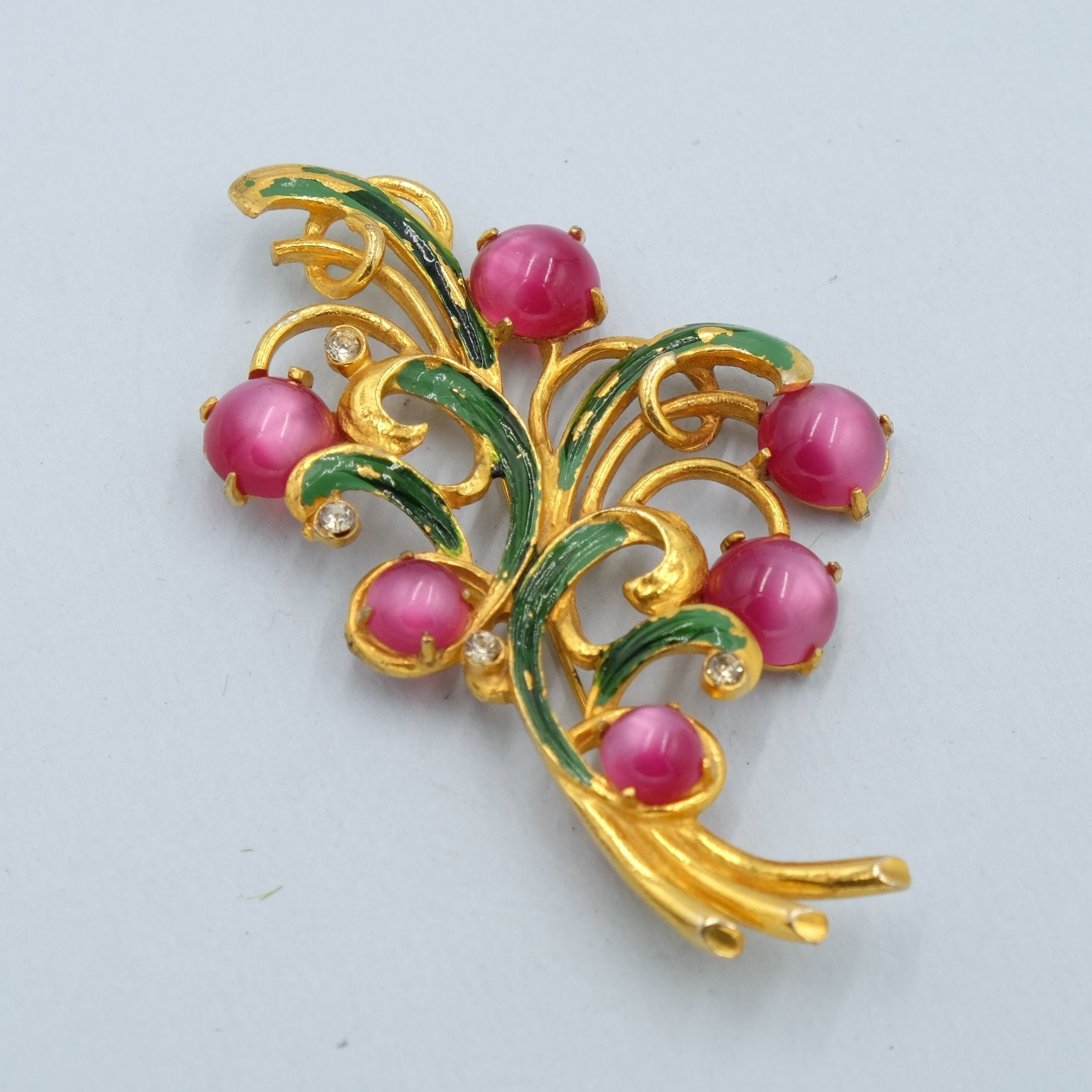 Vintage Pot Metal Berry Brooch 1930s