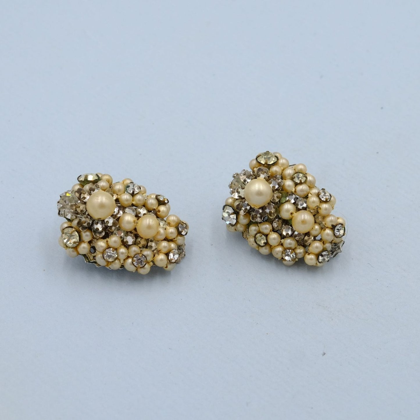 Vintage Eugene Earrings with Seed Pearls 1950s