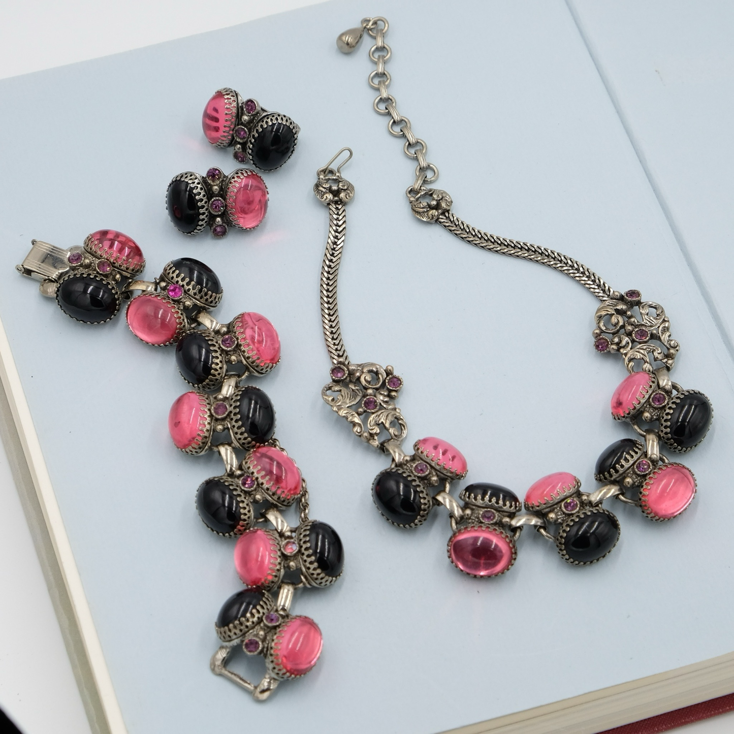 Vintage Selro Necklace, Bracelet and Earrings set 1960s