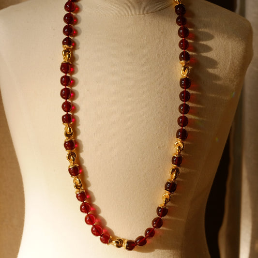 Vintage Chanel Gripoix Glass Necklace 1980s