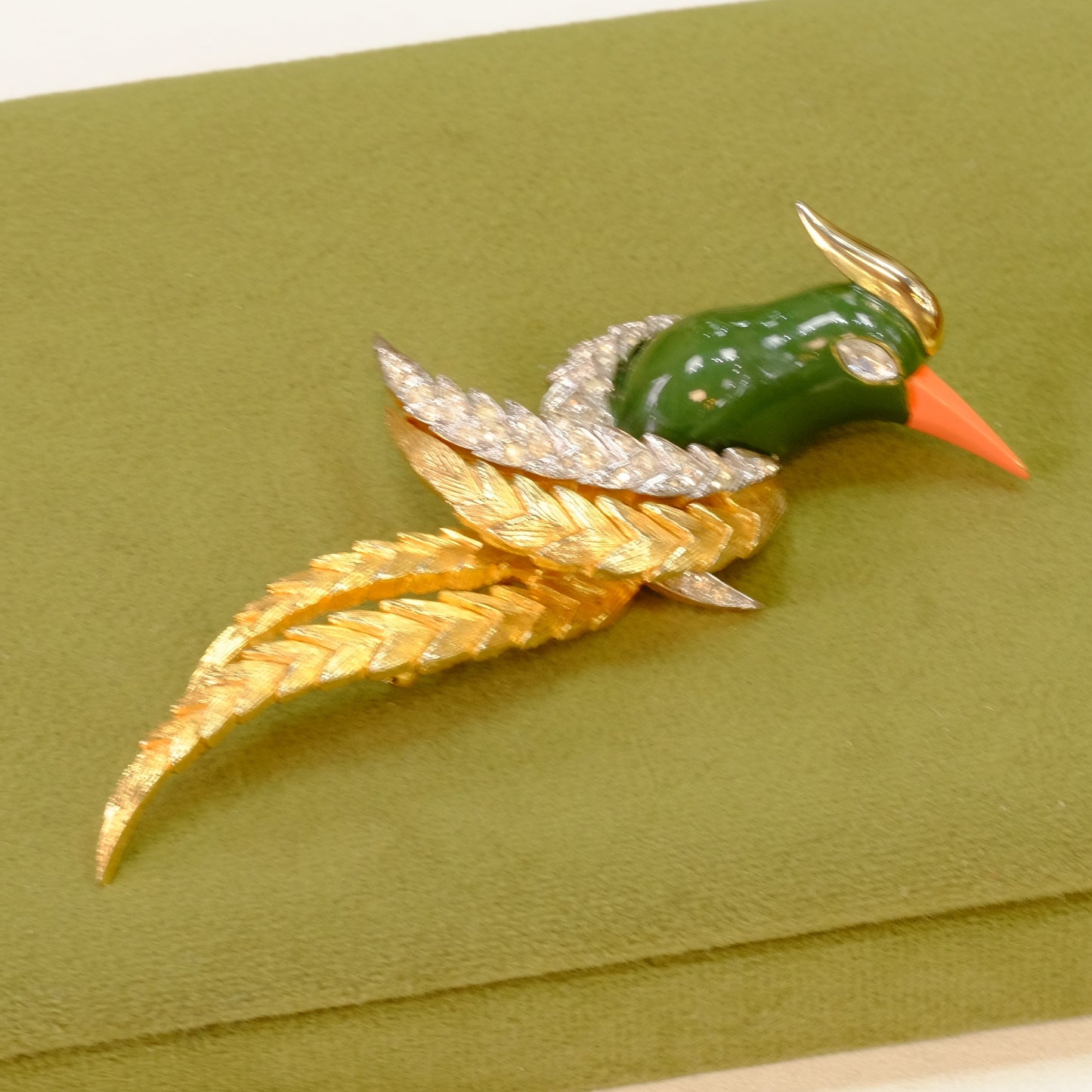 Jomaz Figural Bird of Paradise Brooch 1950s