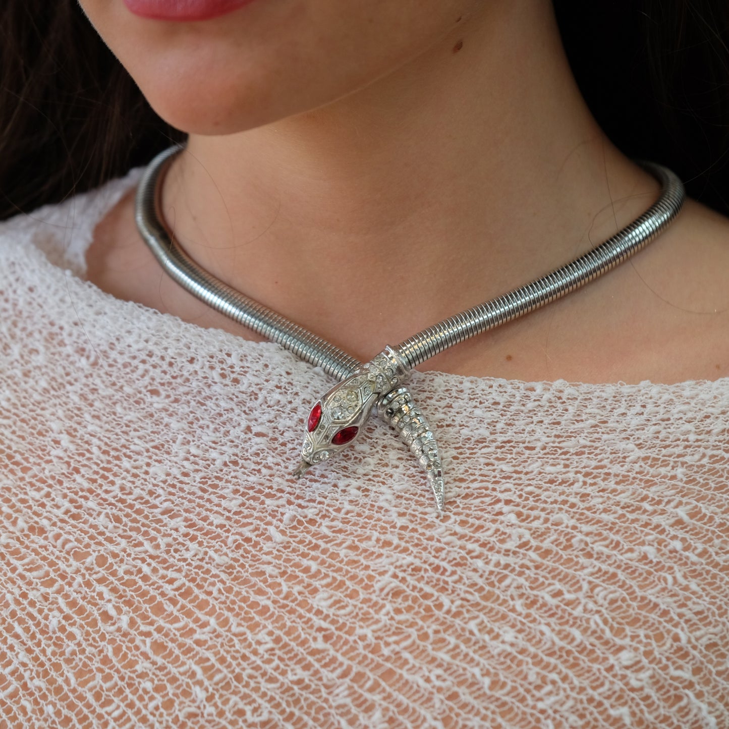 Coro Pegasus Serpent Necklace 1940s