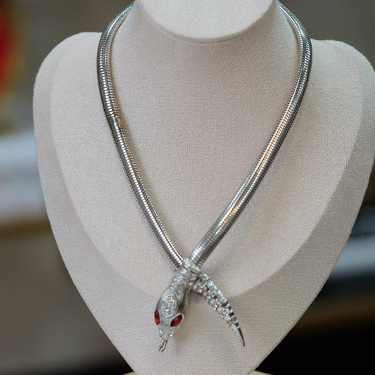 Coro Pegasus Serpent Necklace 1940s