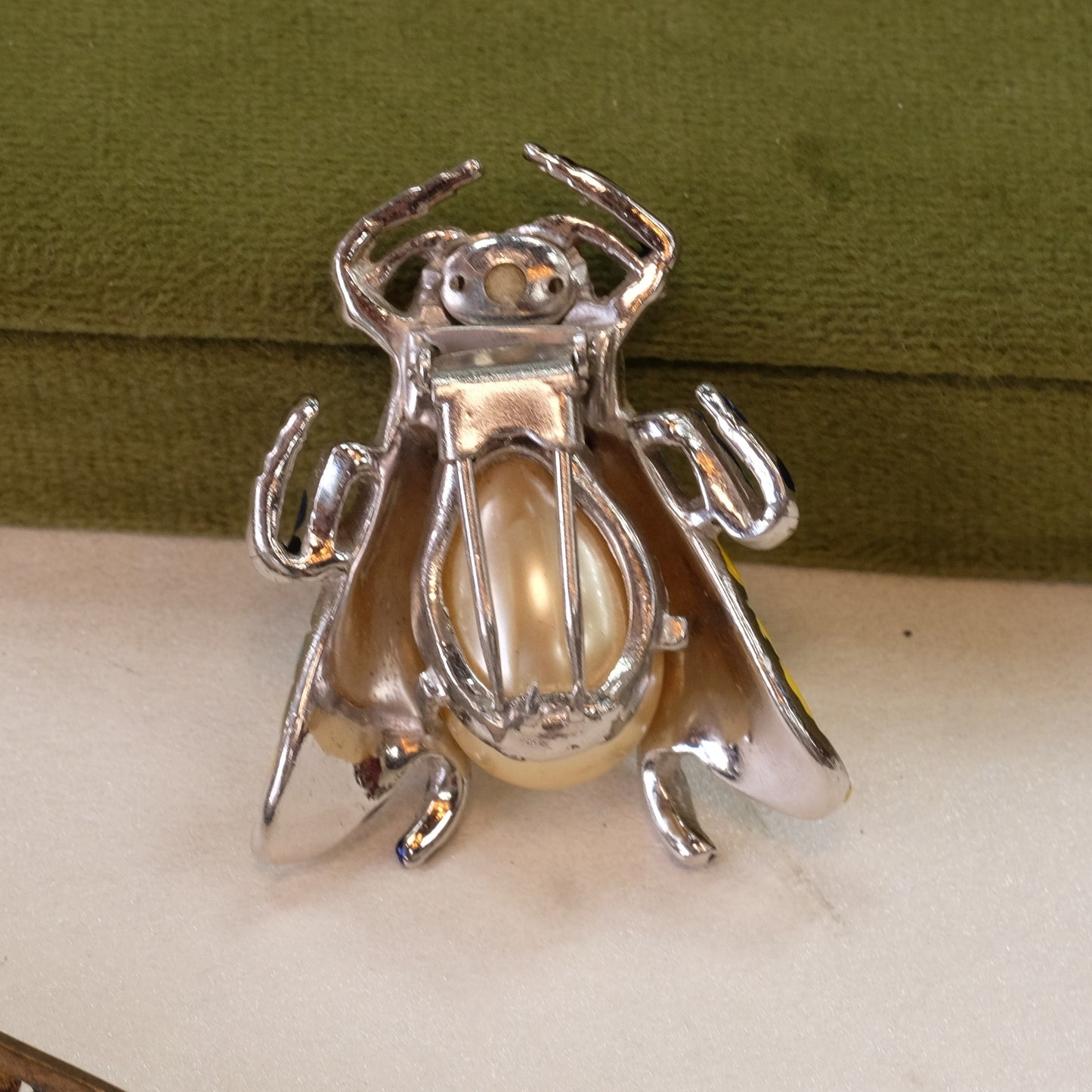 Early 1930s Enamel Bug Dress Clip