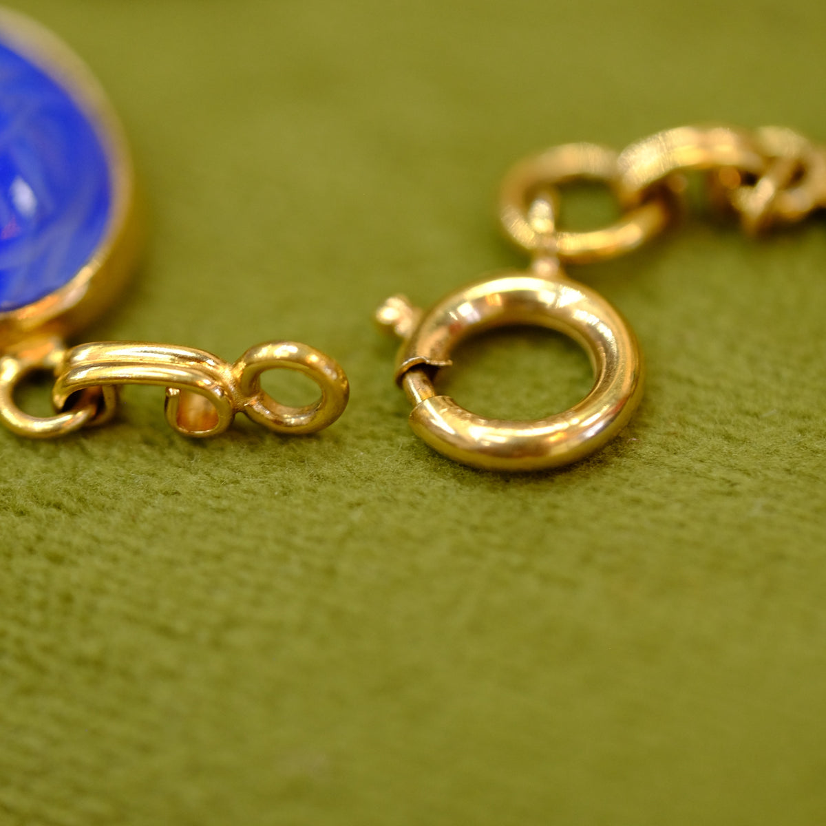 Gold-Filled Bracelet with Multicolored Scarab Stones