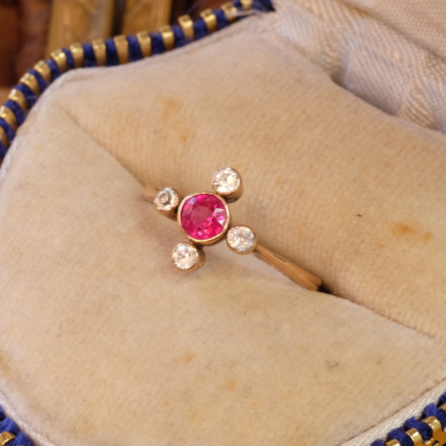 10K Gold Ruby and Topaz Ring