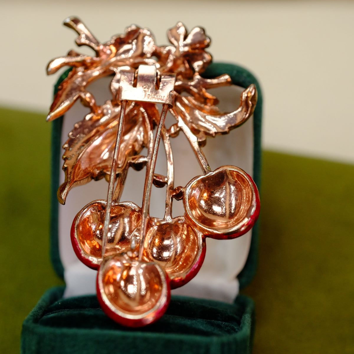 Trifari Alfred Philippe Cherry Dress Clip 1940s