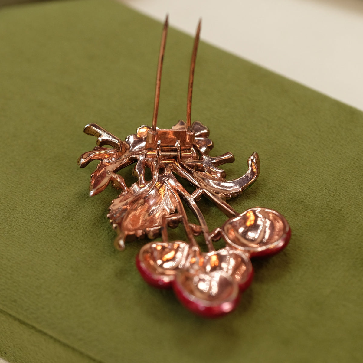 Trifari Alfred Philippe Cherry Dress Clip 1940s