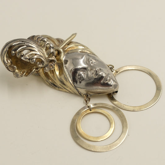 Natacha Brooks Sterling Silver "Scheherazade" 1944 Book Piece Brooch