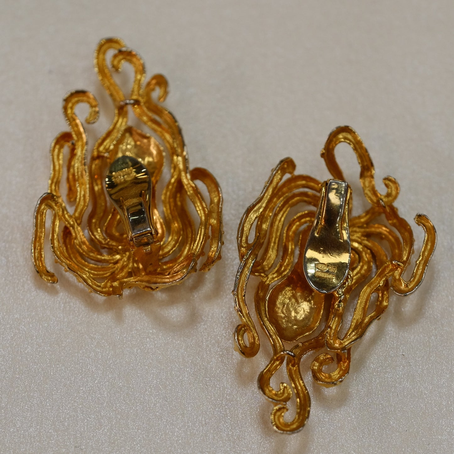 18K Gold Lalaounis Clip on Earrings 25.82 gr
