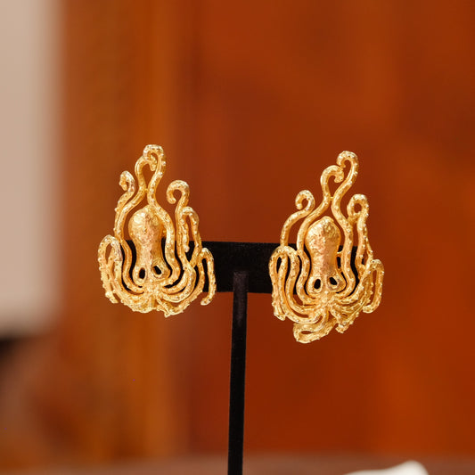 18K Gold Lalaounis Clip on Earrings 25.82 gr