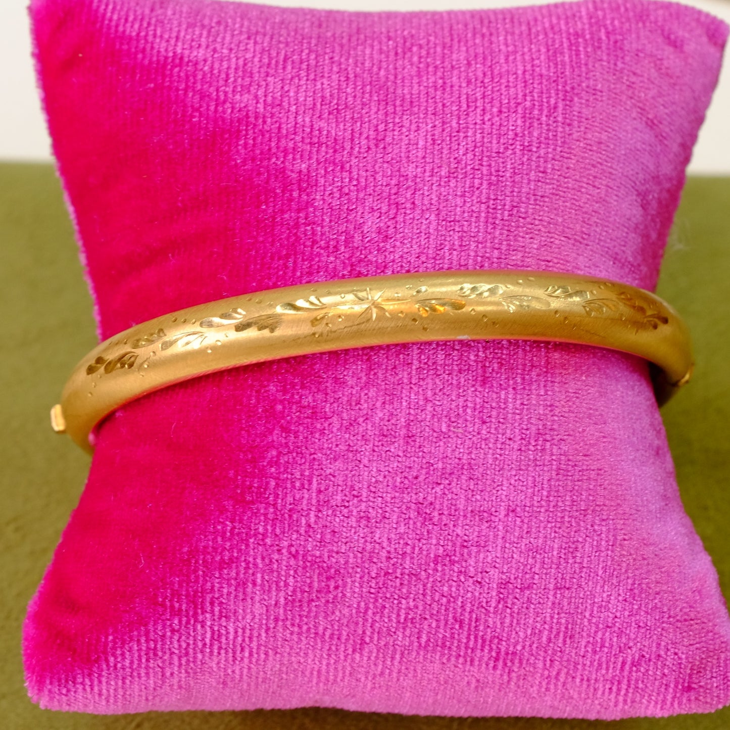 Victorian Gold Filled Ornate Bangle Bracelet