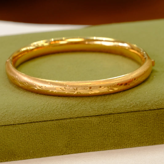 Victorian Gold Filled Ornate Bangle Bracelet