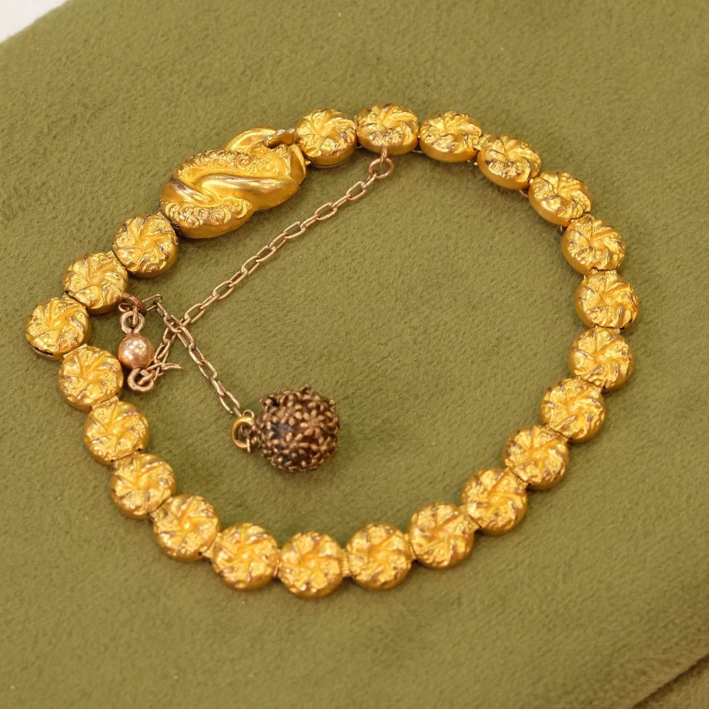 Victorian Ornate Gold Filled Bracelet