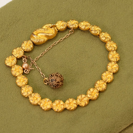 Victorian Ornate Gold Filled Bracelet