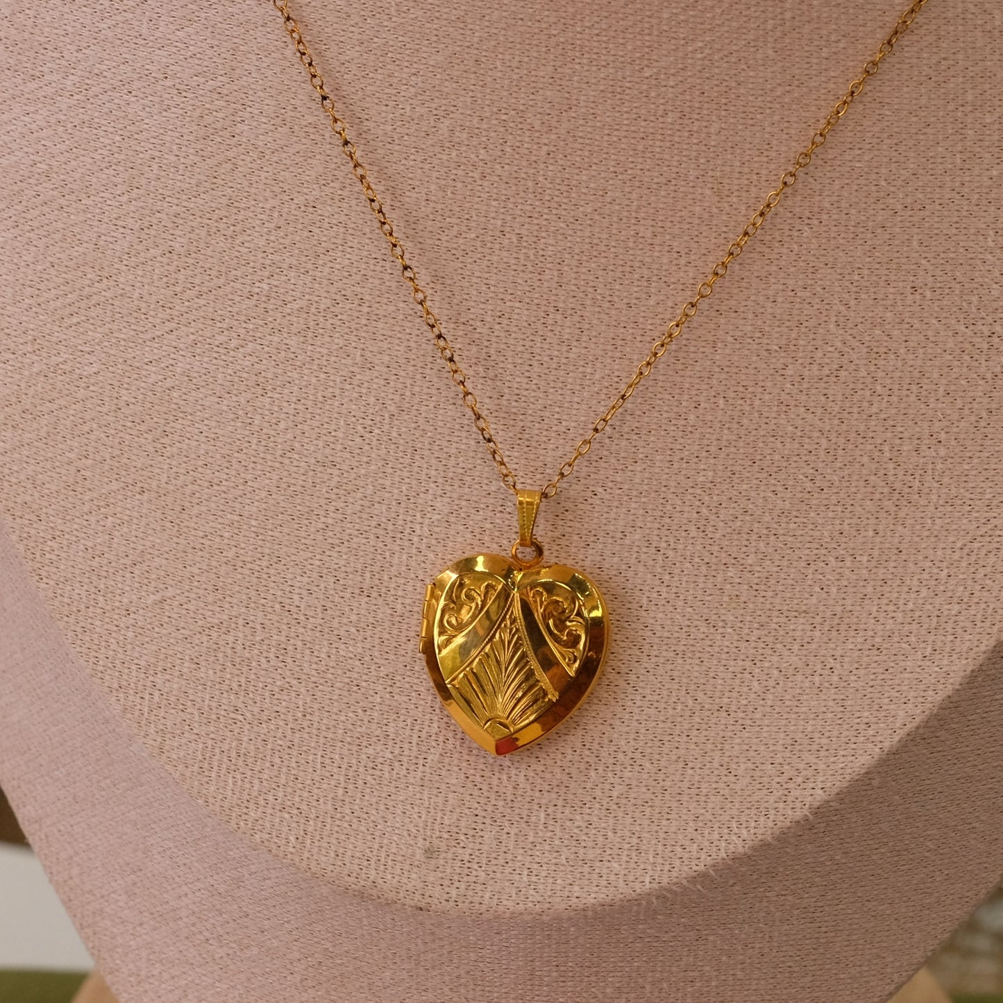 Gold Filled Heart Locket on Chain