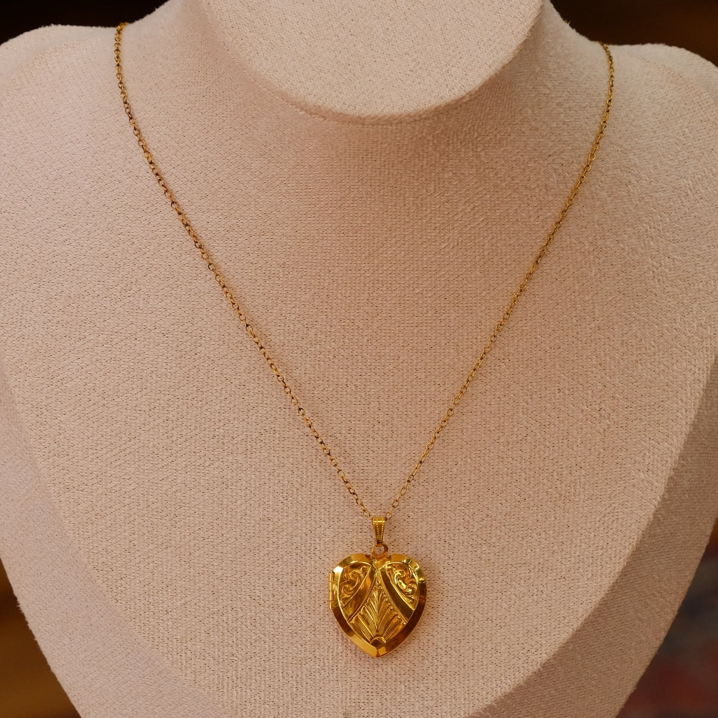 Gold Filled Heart Locket on Chain