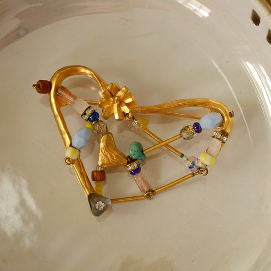 Christian Lacroix Heart Brooch Pin 1990's