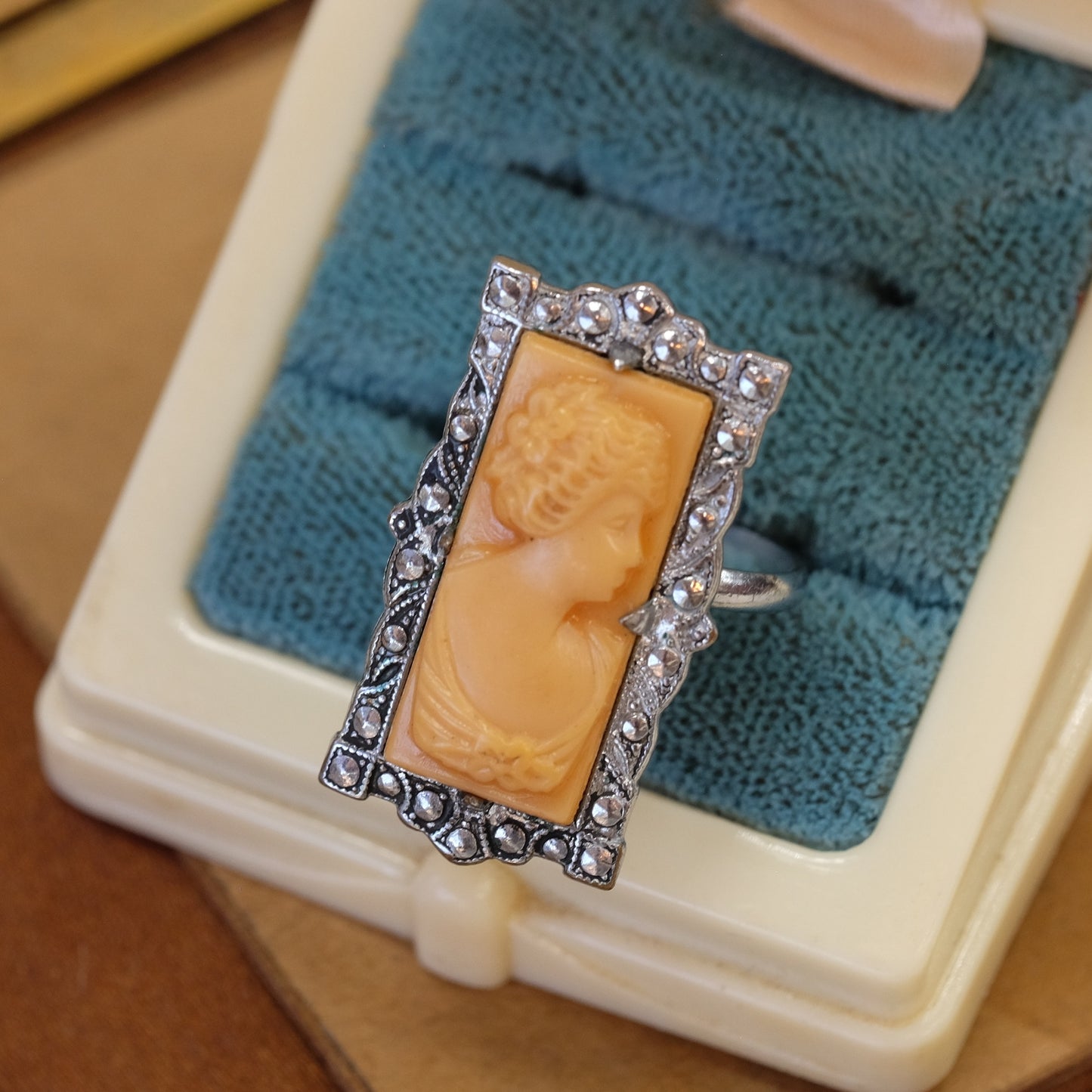 Silver 800 Cameo Ring