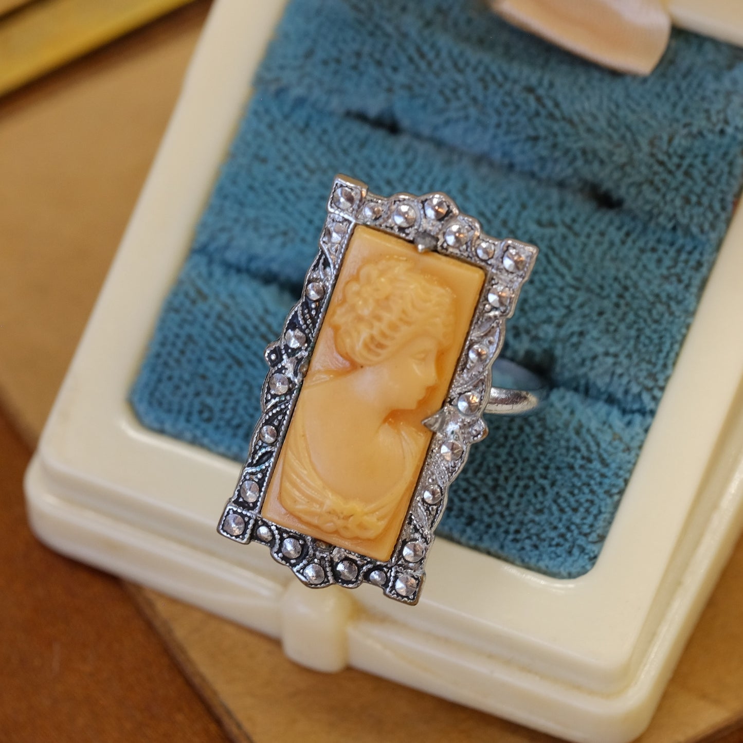 Silver 800 Cameo Ring