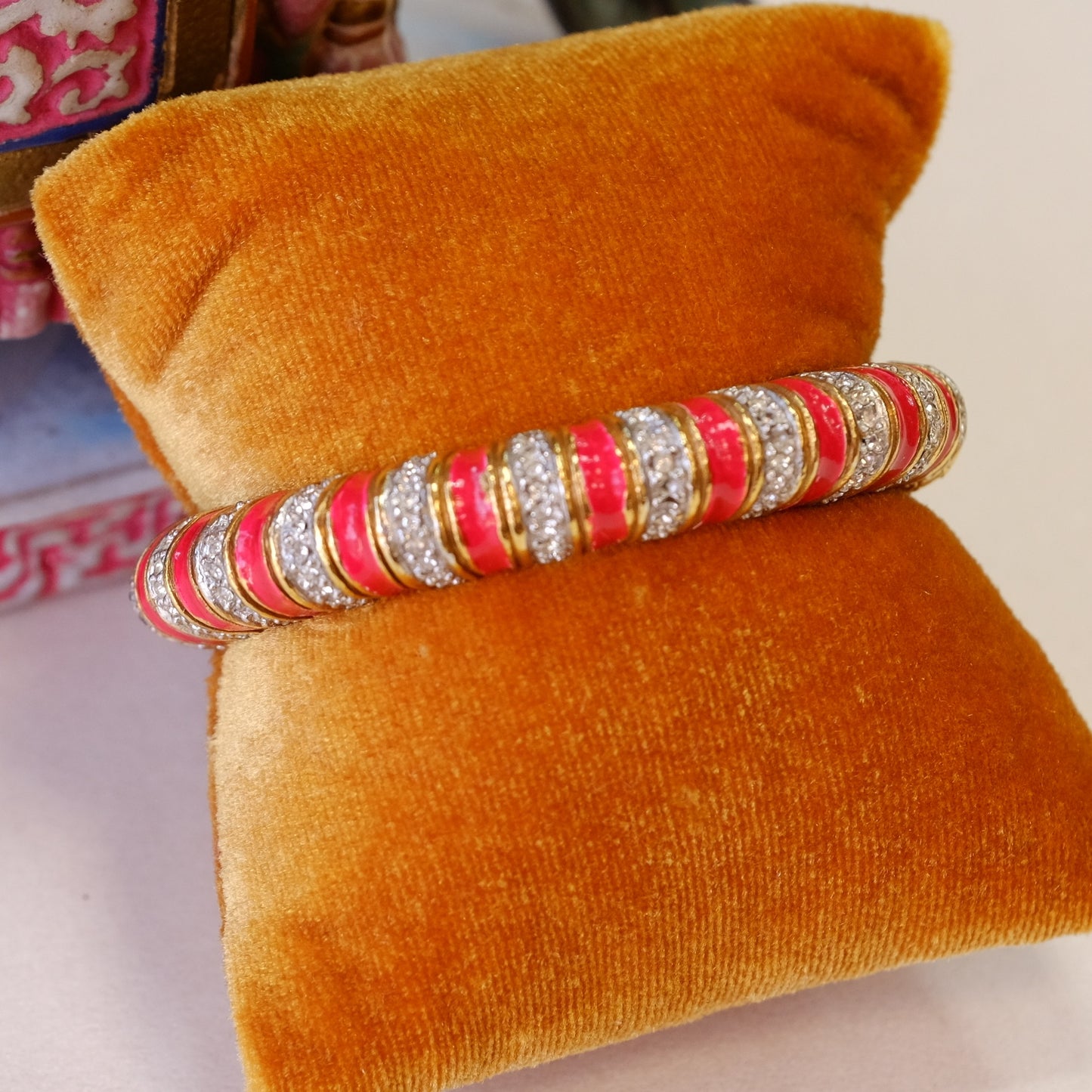 Early Kenneth Jay Lane Red Cuff 1960s