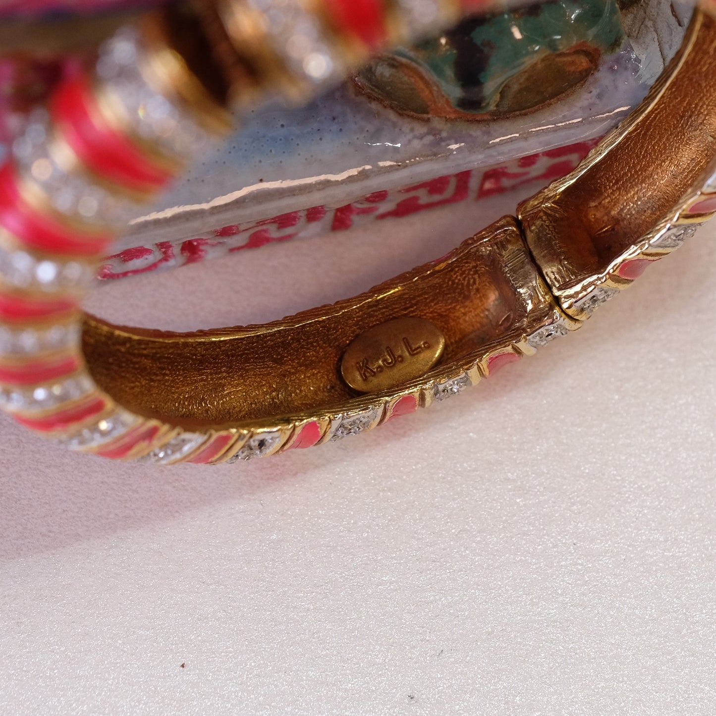 Early Kenneth Jay Lane Red Cuff 1960s