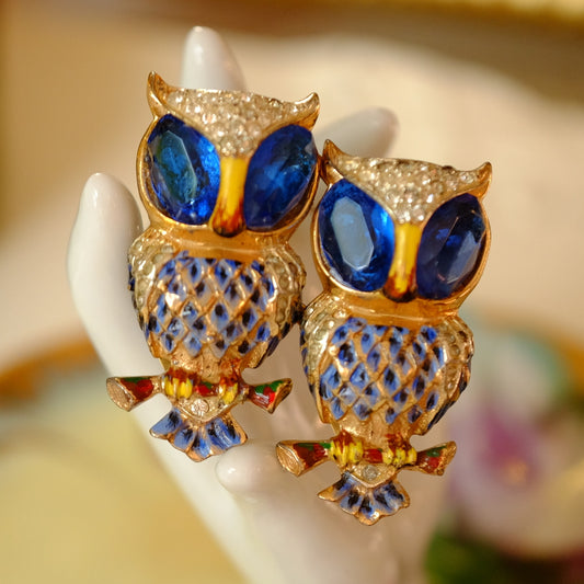 Coro Duette Hoots Pin 1940's