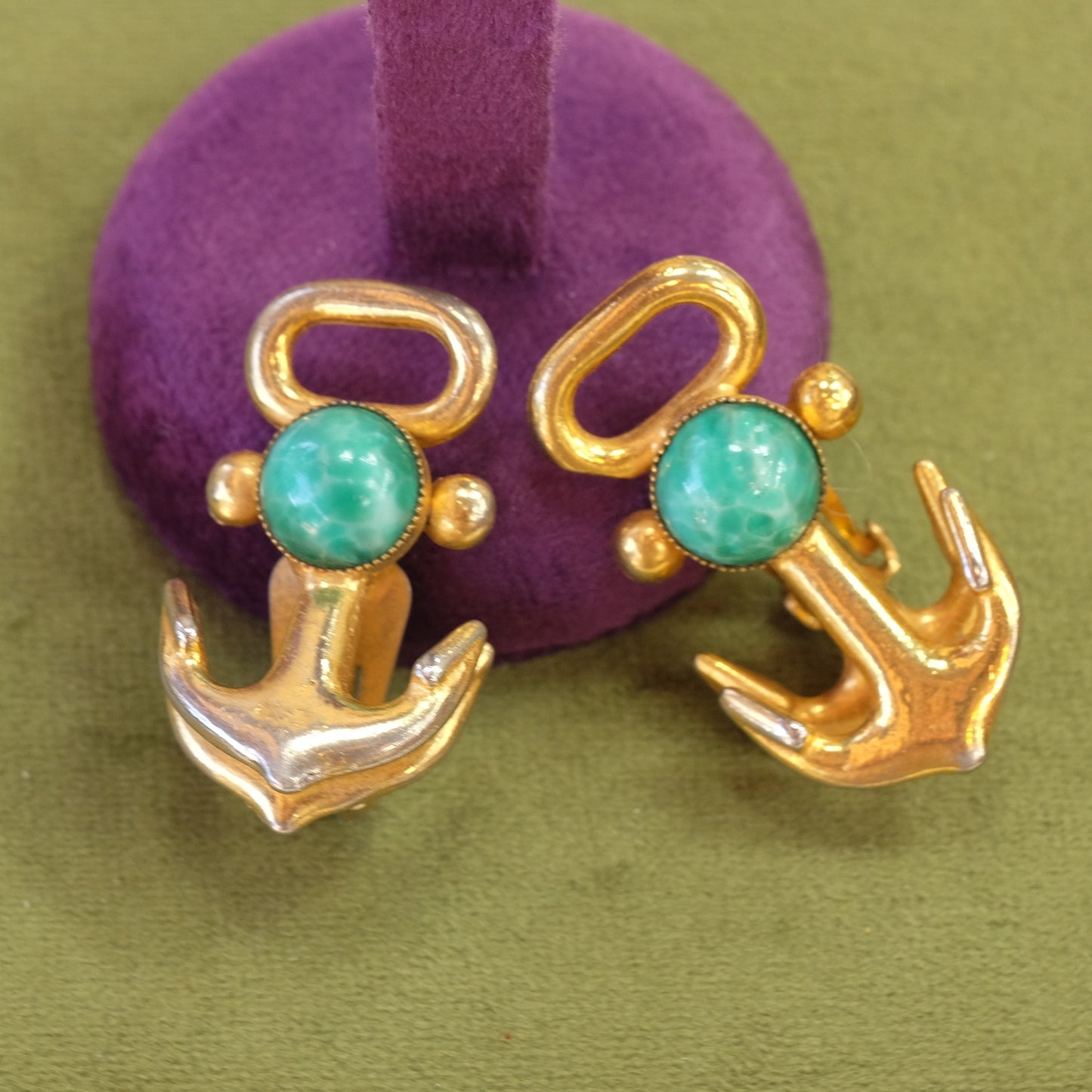 Vintage William DeLillo Anchor Earrings 1980s