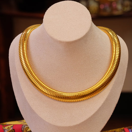 Vintage Gold tone Snake Choker