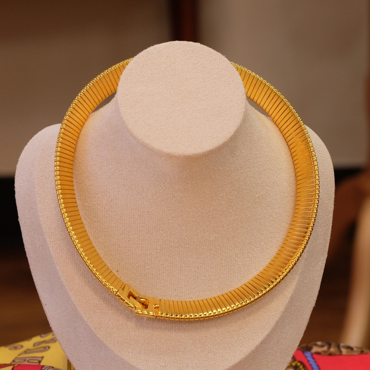Vintage Gold tone Snake Choker