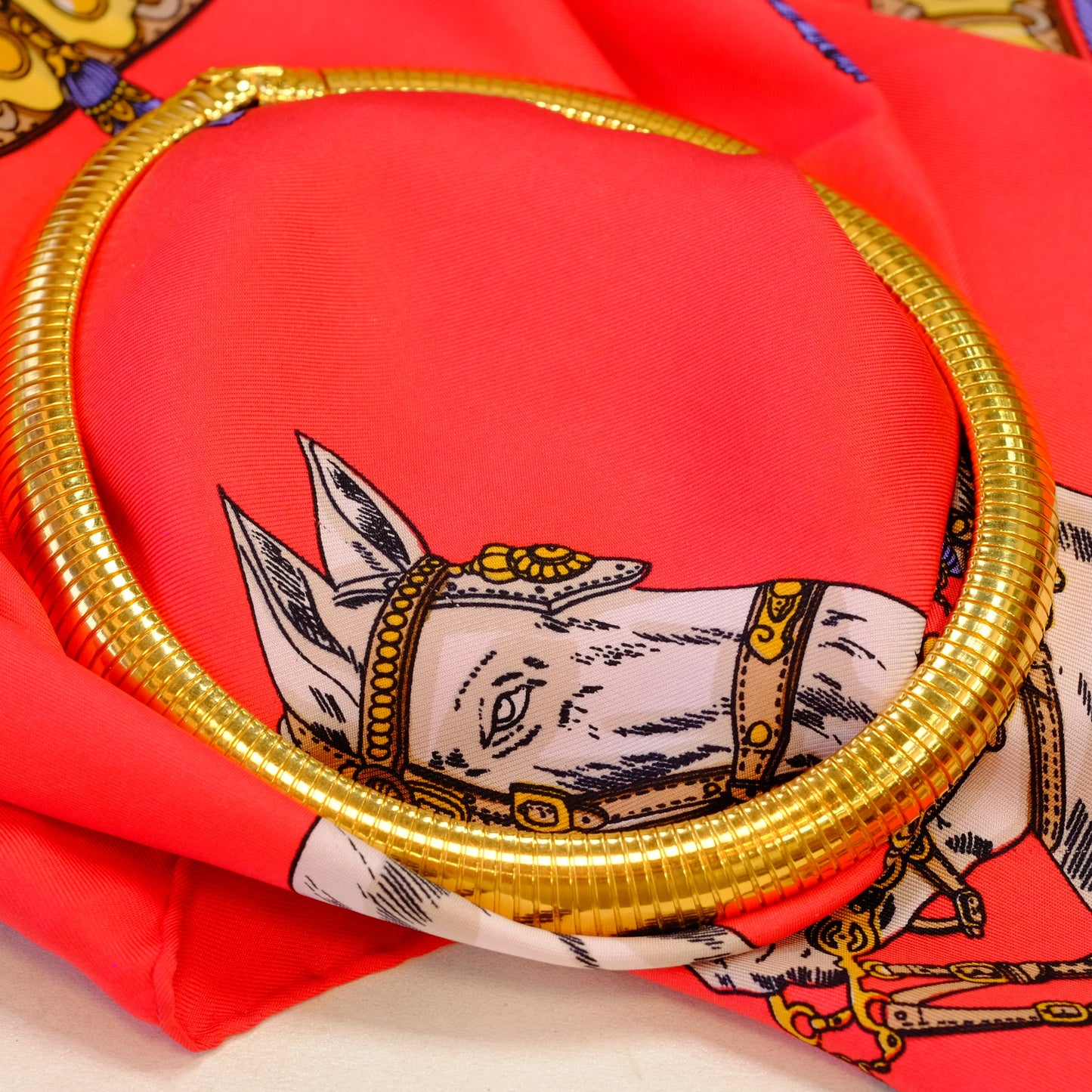 Vintage Gold tone Snake Choker