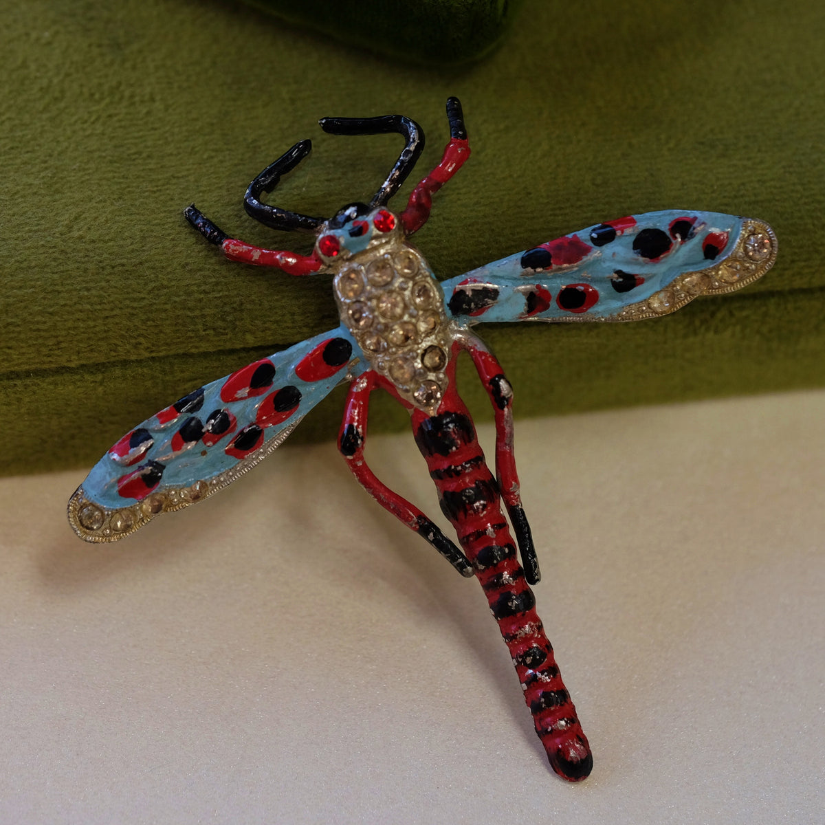 Enamel Dragonfly Brooch 1940s