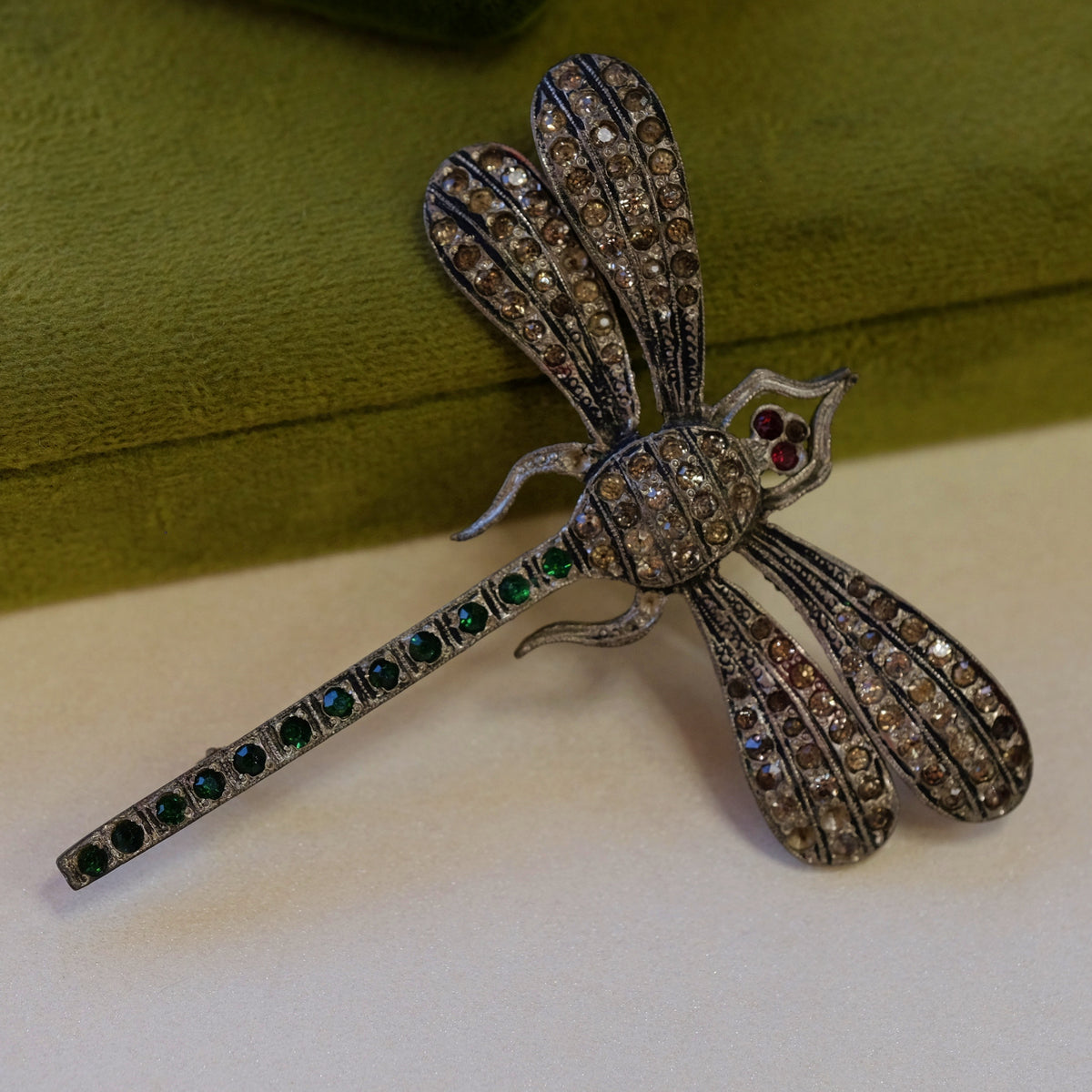 Early Pot Metal Dragonfly Brooch 1930s