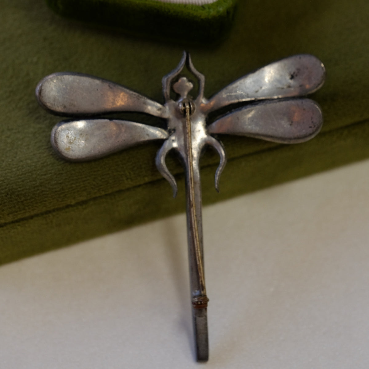 Early Pot Metal Dragonfly Brooch 1930s
