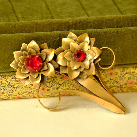 Joseff of Hollywood Flower Pin 1940s
