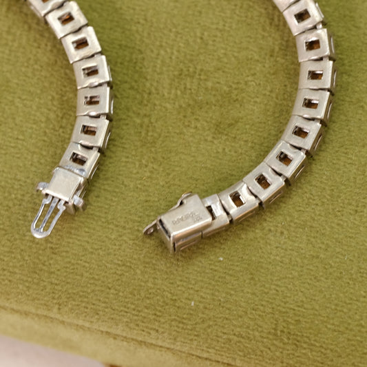 Trifari Faux Sapphire Tennis Bracelet
