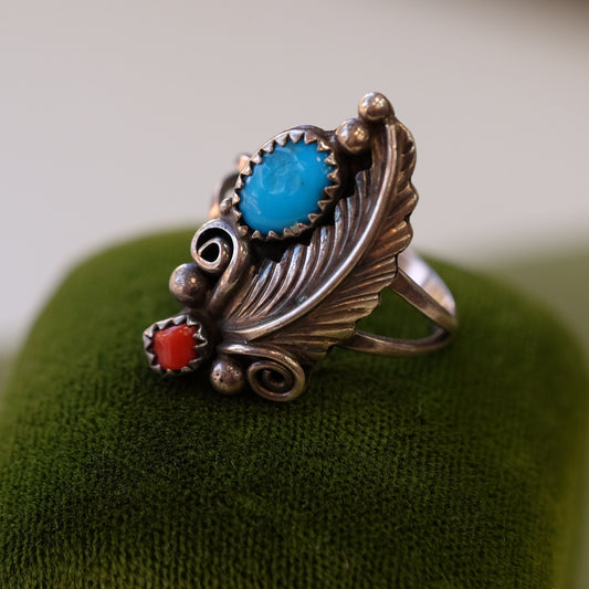 Silver Navajo Turquoise Ring