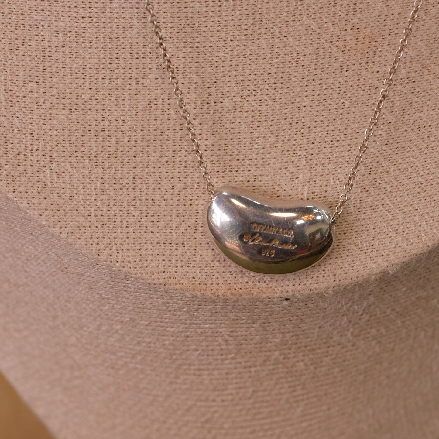 Tiffany&Co Elsa Peretti Bean Pendant Necklace