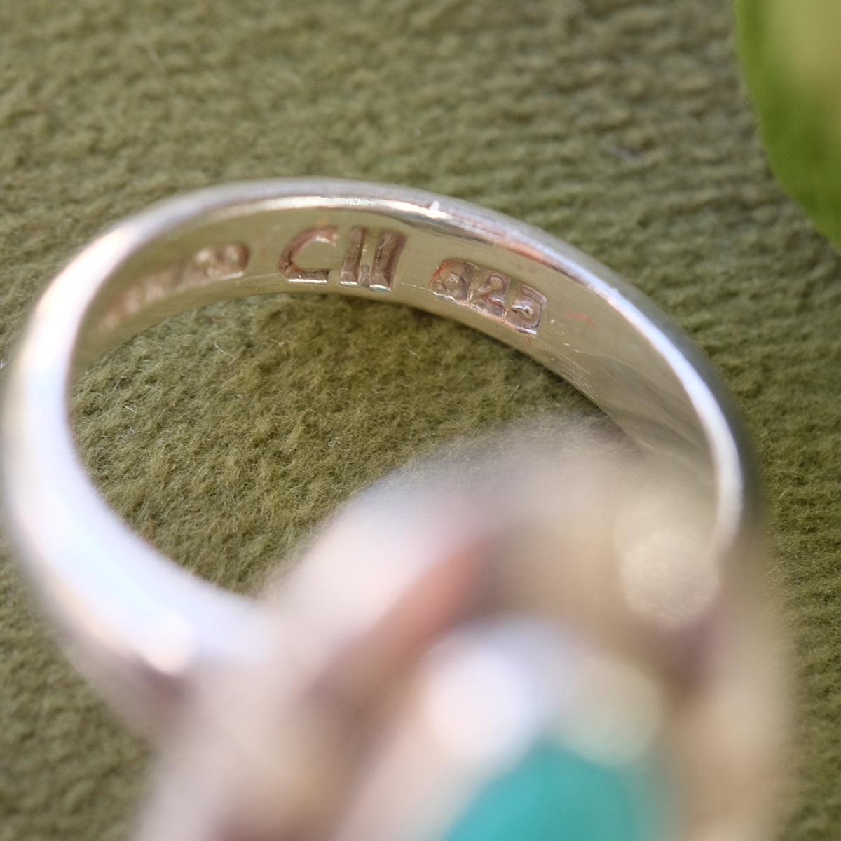 Vintage Oblong Turquoise Ring