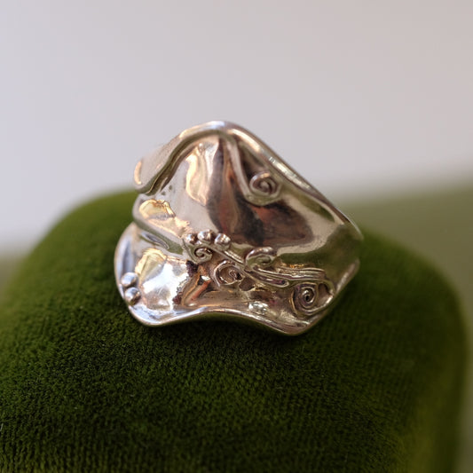 Unusual Designer Silver Ring