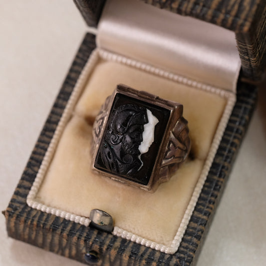 Sterling Silver Black knight Cameo Ring