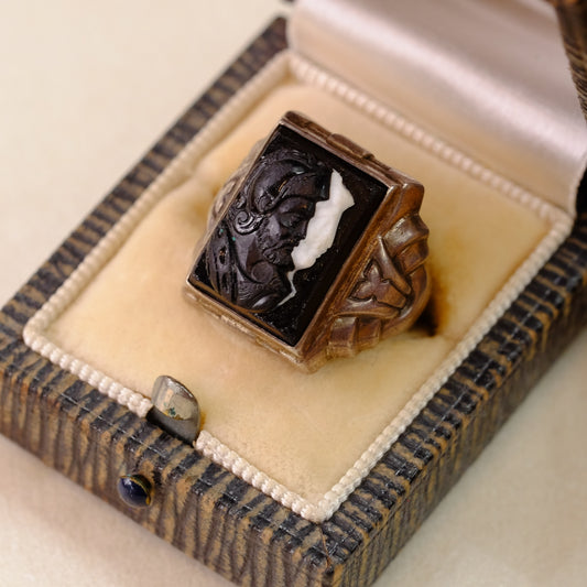 Sterling Silver Black knight Cameo Ring