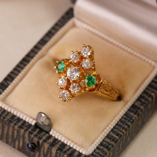 Gold Plated over Sterling Silver Paste Ring