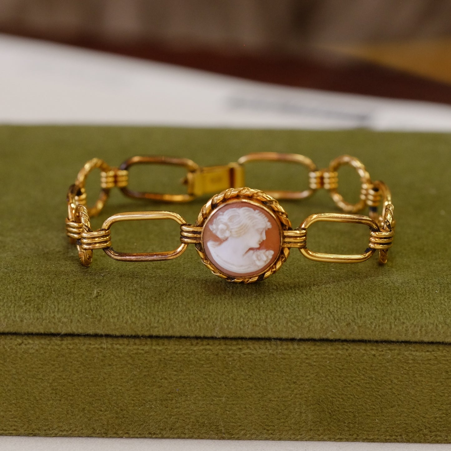 Victorian Gold Filled Cameo Bracelet