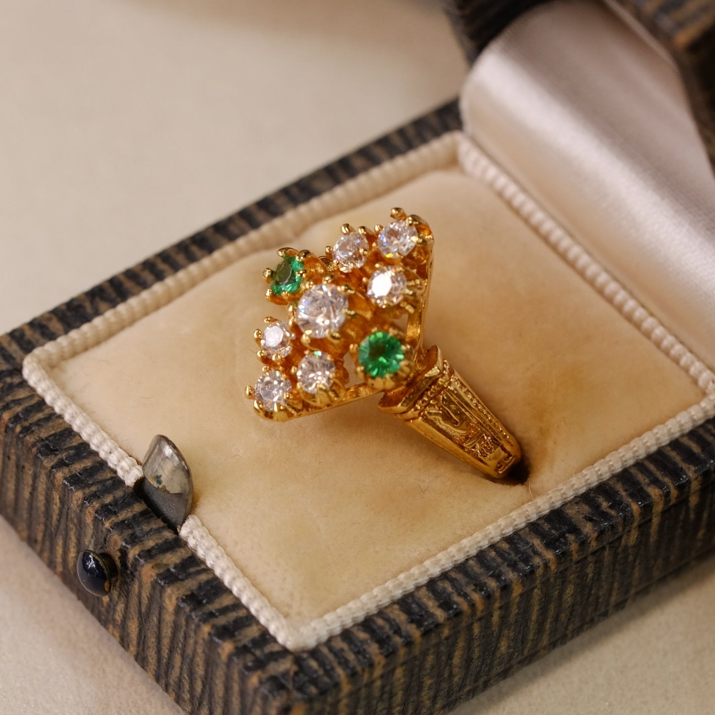 Gold Plated over Sterling Silver Paste Ring
